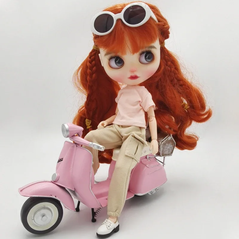 

Одежда для куклы Blythe, розовая футболка, повседневные брюки для Blythe, женская обувь, сапоги OB24, аксессуары для игрушек