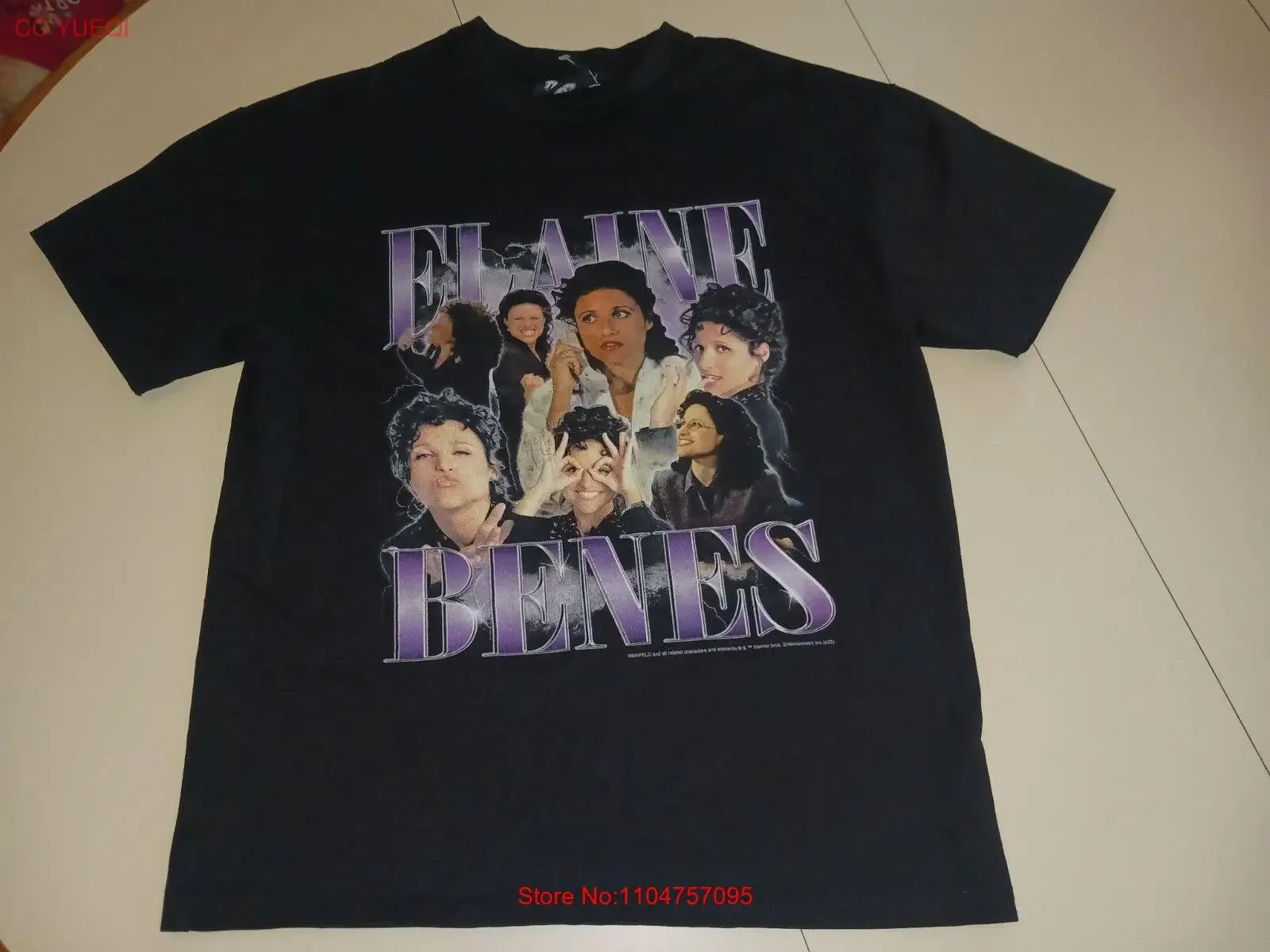 Vintage Thread Heads Elaine Benes T Shirt Bootleg Movie M Medium vintage Washed streetwear Stylish Versatile Unisex graphic