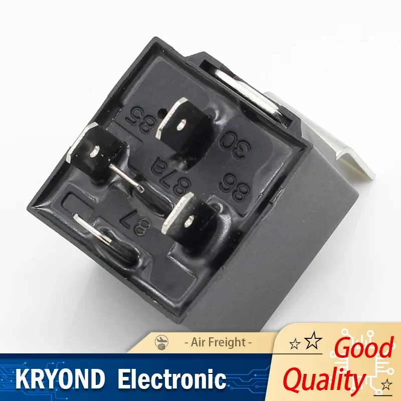 Relè automobilistico impermeabile 1PCS 12V 5Pin 40A Relè per auto con terminale e presa in rame rosso nero