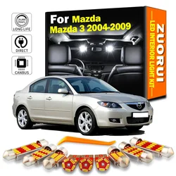 ZUORUI 8Pcs LED Interior Map Reading Dome Light Trunk Bulbs Kit For Mazda 3 2004 2005 2006 2007 2008 2009 Number Plate Roof Lamp
