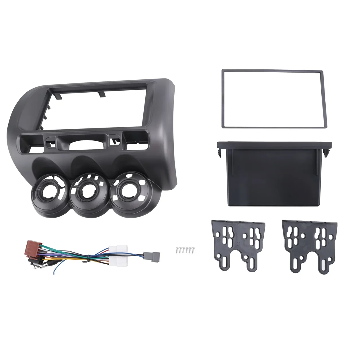 For Honda Fit Jazz City LHD 1 Din Car Stereo CD DVD Mount Installation Frame Bezel Radio Fascia Trim Replacement Part