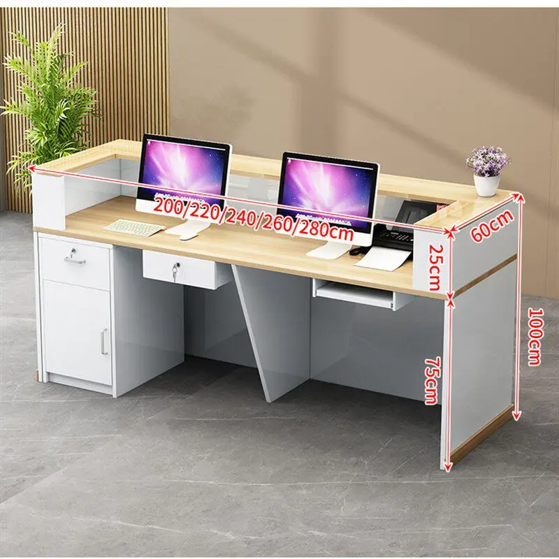 Customized Elegant Desk Table Premium Style Creative Versatile Reception Desk Exquisite Glamour Schreibtisch Office Furniture