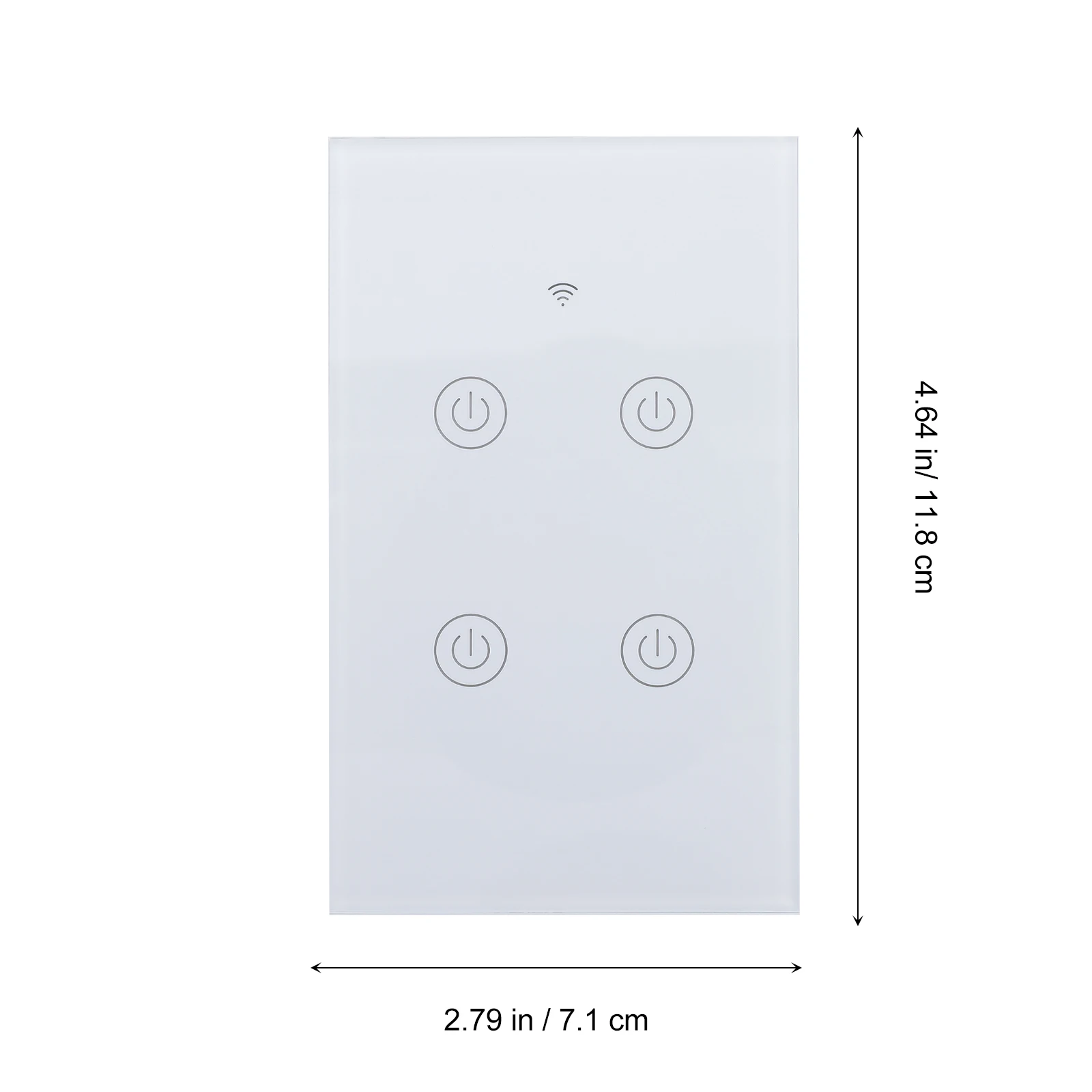 

Switch WiFi Touch Screen Light Control App Timer Home Office Use Easy Clean Durable ABS Material Remote Function