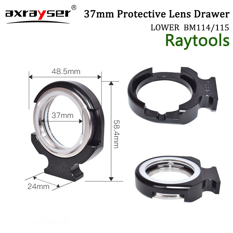 Imagem -02 - Raytools Protetora Lente Gaveta Seal Anel Lavadora Tampa Lentes Assento Bt210 240s Bm110 111 112 115 Fibra Laser 37x7 279x41 mm