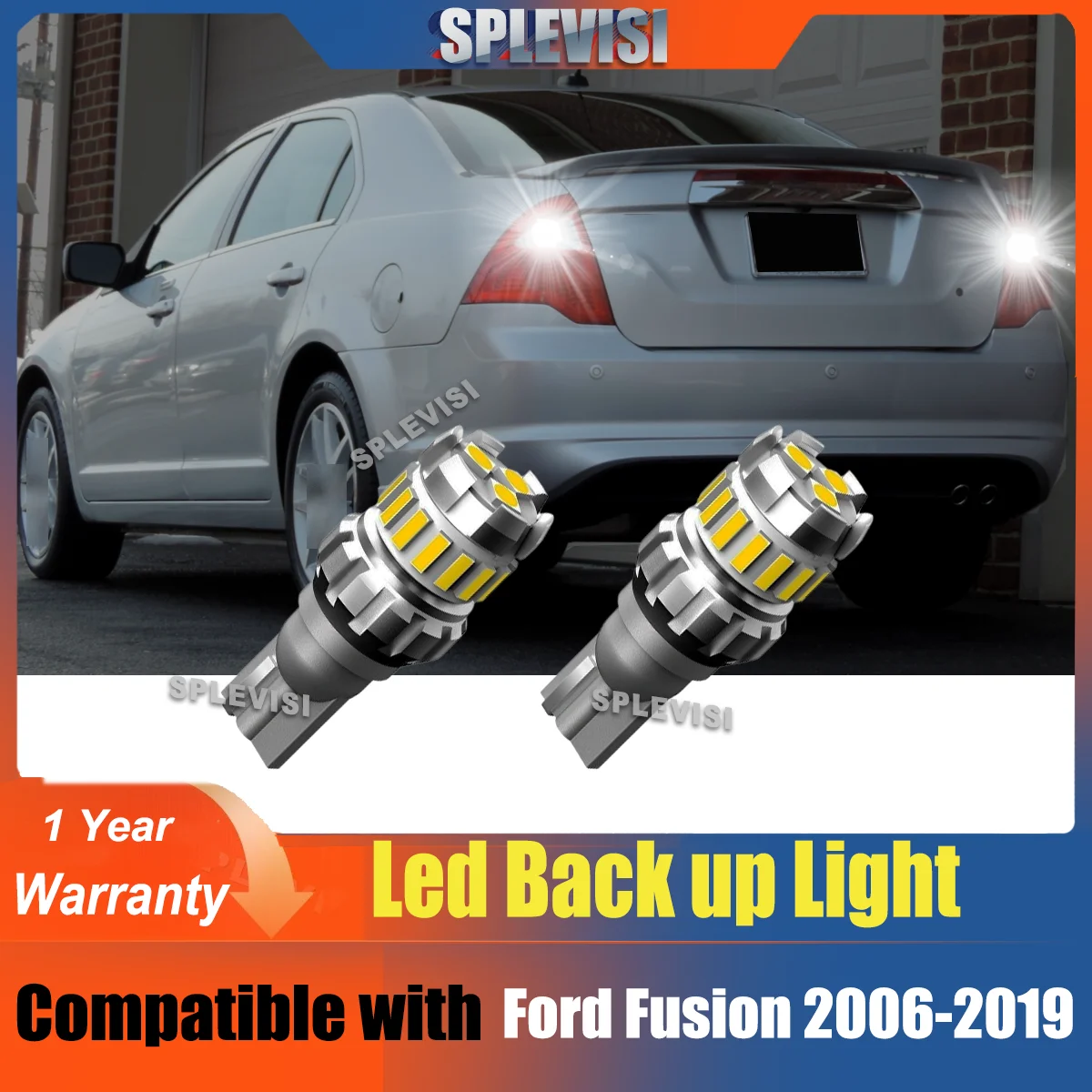 

2PCS T15 W16W Aluminium LED Backup Light Reverse HID White DC 12V automotive For Ford Puma Edge Mustang Explorer Galaxy Kuga