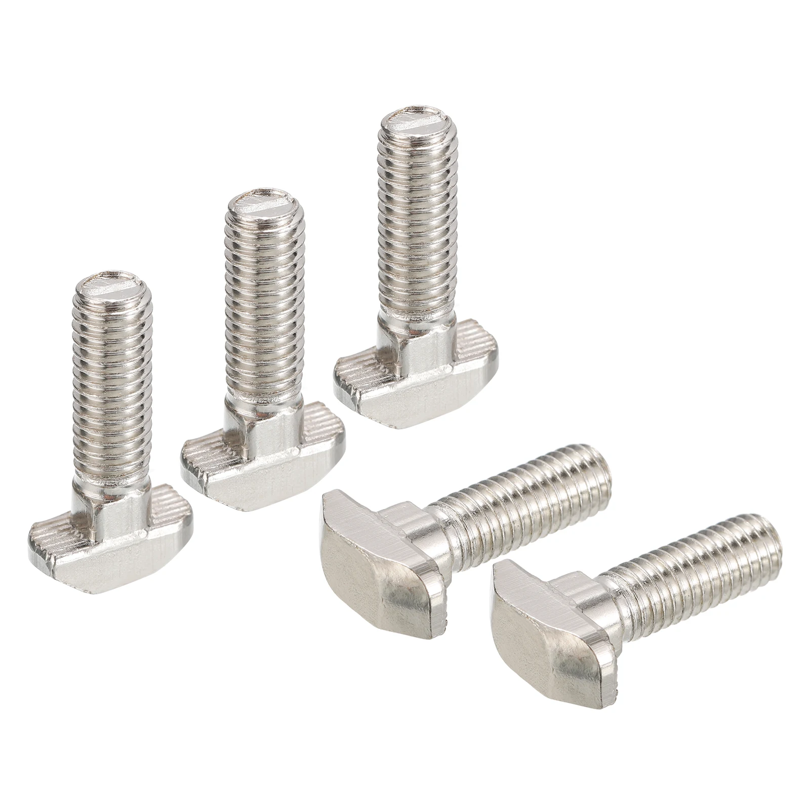 Uxcell 15/20pcs M8x25/M8x45mm T Slot Drop-in Bolt Hammer Head T-Bolt T Shape Stud Sliding Screw for Aluminum Alloy T-slot Tracks