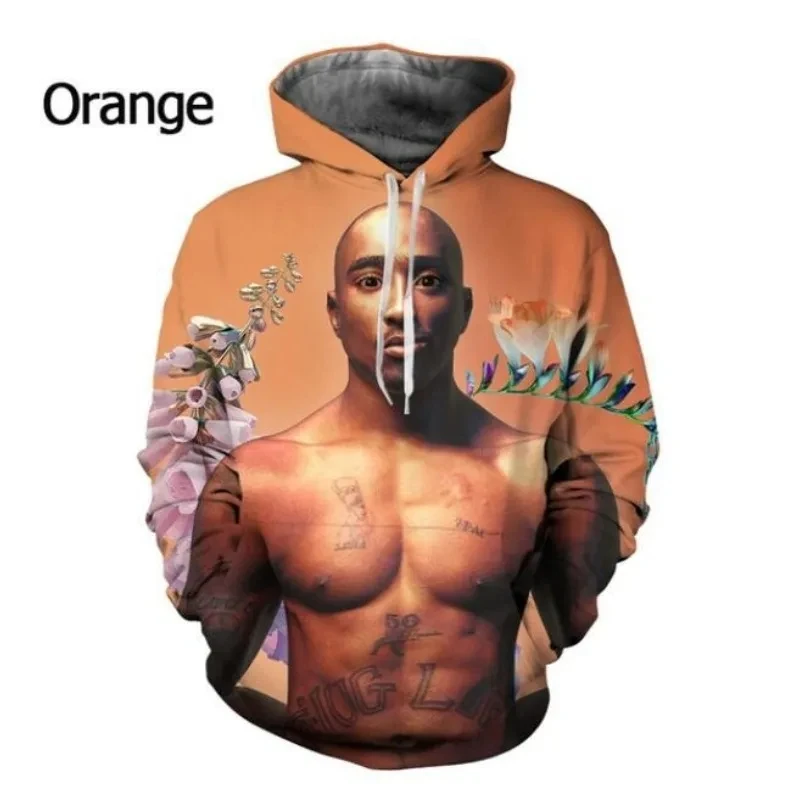 

Autumn New Fashion Men/Women Hip Hop 3D Hoodie Tupac Shakur 2pac Print Street coat Personality Long-sleeved Kids Sweatshirt