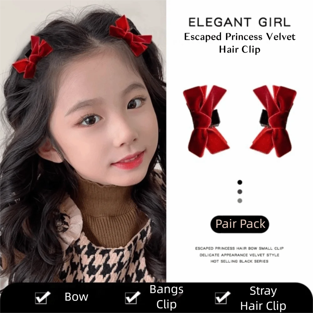 New Red Antique Chinese Style Hair Clip Tassel Traditional Girl Wig Tassel Children's Hair Clip Girl's Accessory