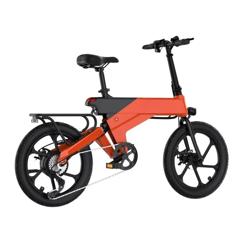 QQA 350W Removable Battery Safe Rear Suspension Portable Front Folding Pedal Assist Electric City Bike Adult Electric Bike