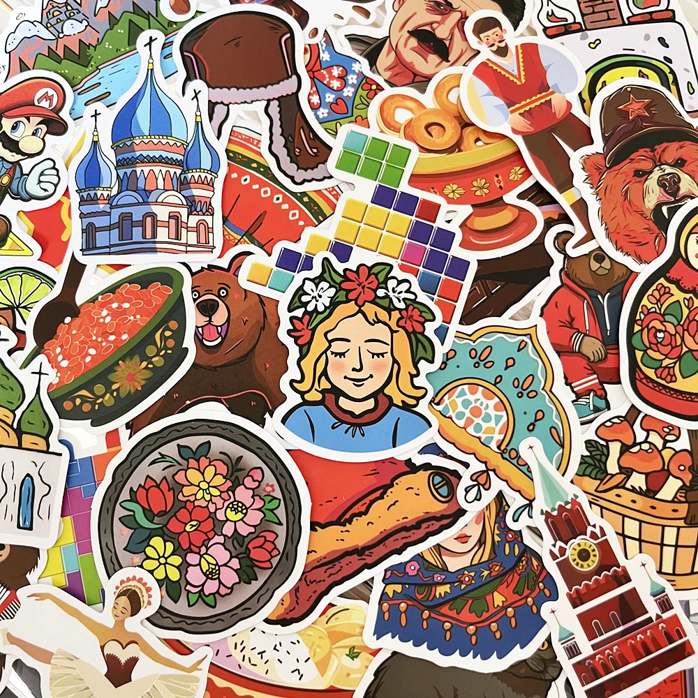 10/50PCS Russian Style Stickers Creative Decoration Laptops Stationery Skateboards Phones Refrigerators Rraffiti Stickers