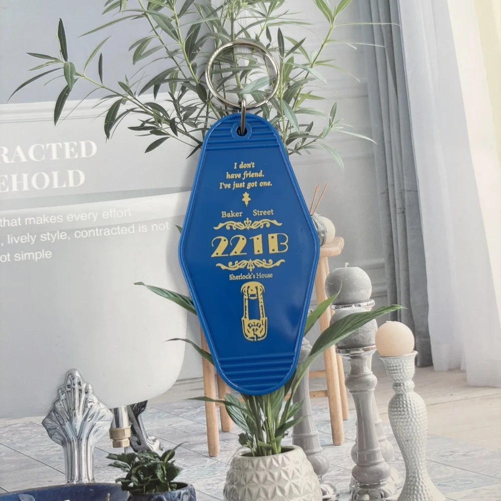 ليس لدي Fiiend. لقد حصلت على إلهام شيرلوك هولمز واحد فقط 221B بيكر ستريت قلادة مفتاح سلسلة هدية رواية فيلم بنديكت #6
