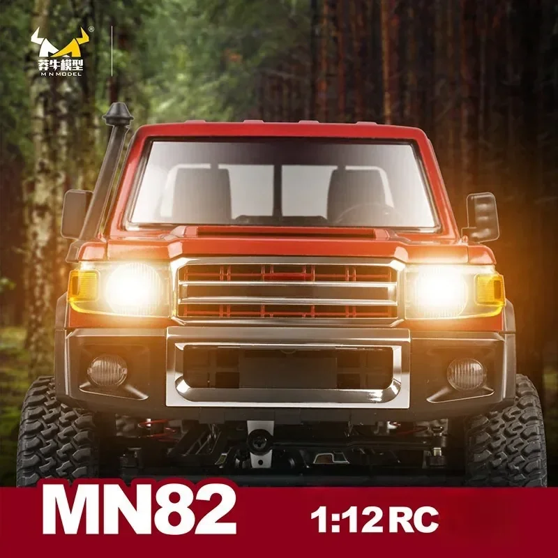 New Mn82 2.4g Rc Remote-controlled Model Car 46 Degrees Climbing Off-road Vehicle Lc79 Pickup Truck With Headlights Gift Toys