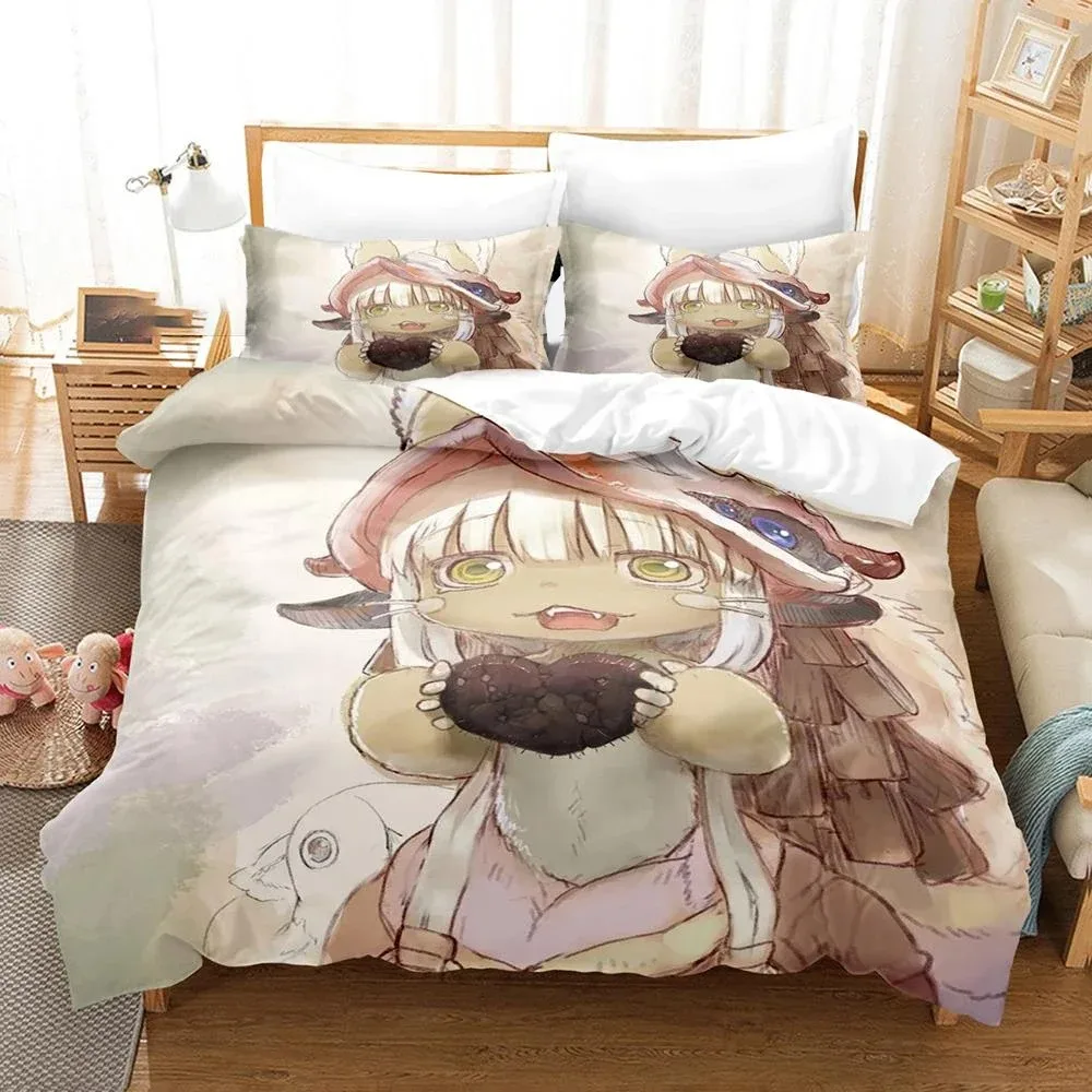

Anime Made in abyss Bedding Set For Bedroom Soft Modern Bedspreads Comefortable Kids Duvet Cover Quilt Cover And Pillowcase