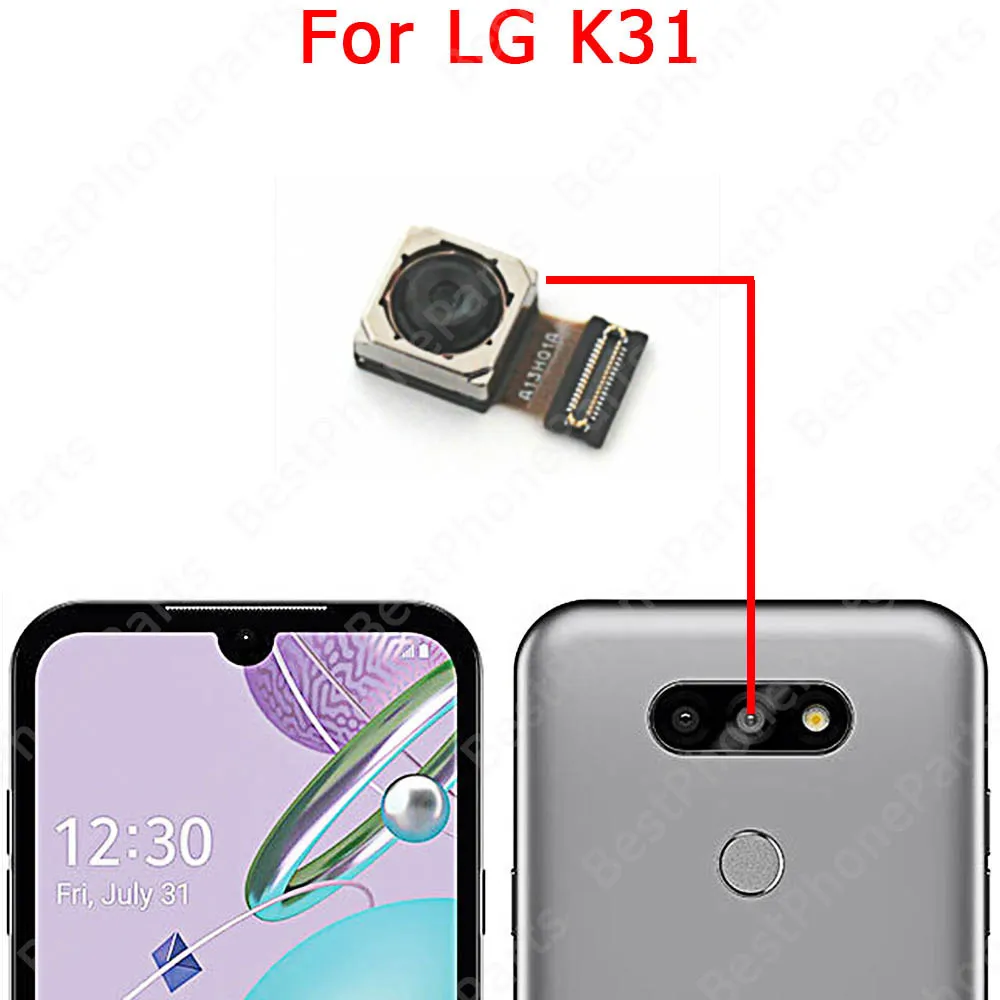 Facing Selfie Big Camera For LG K7 K8 K10 K22 K30 K31 K52 K61 Rear Backside Back View Front Camera Module Flex Cable