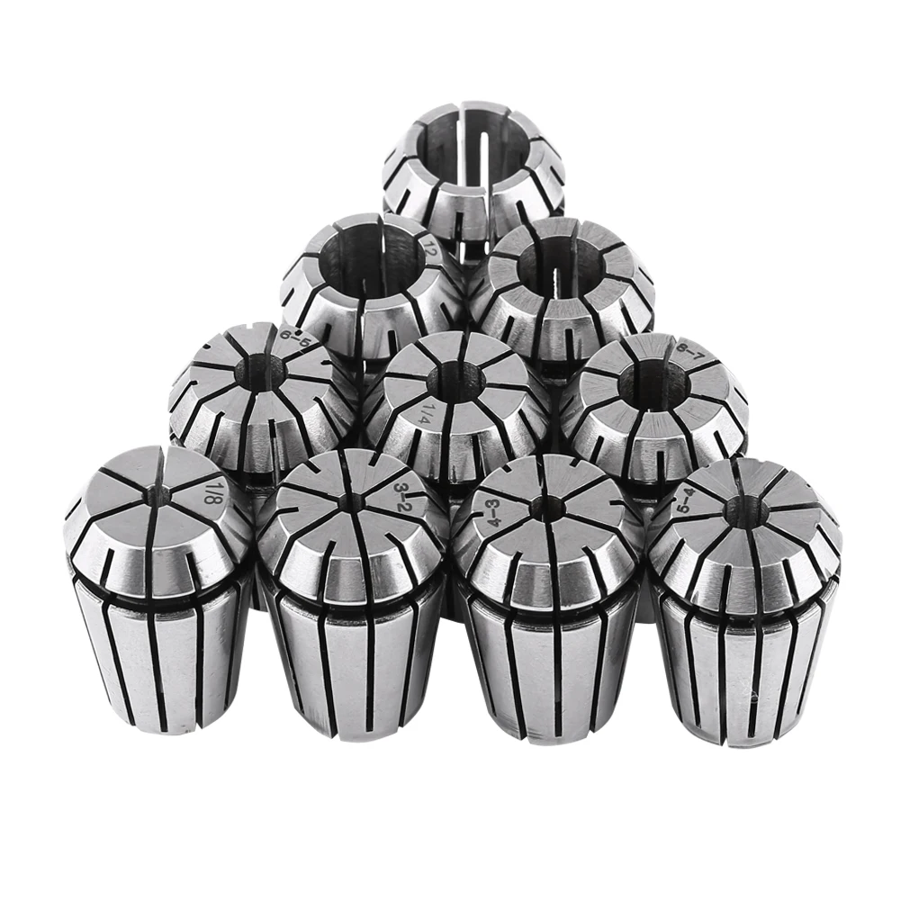 10pcs/set ER20 High Precision Spring Steel Collet Set CNC Milling Lathe Tool