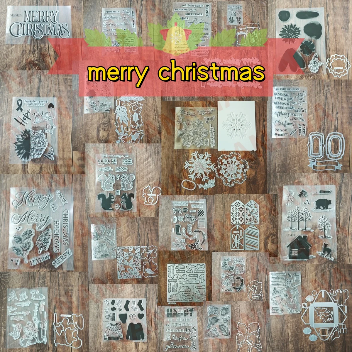 

2025 New Magic Petals Socks Clear Stamps and Tags Christmas Words Metal Cutting Dies Hot Foil for DIY Scrapbook Diary Decoration