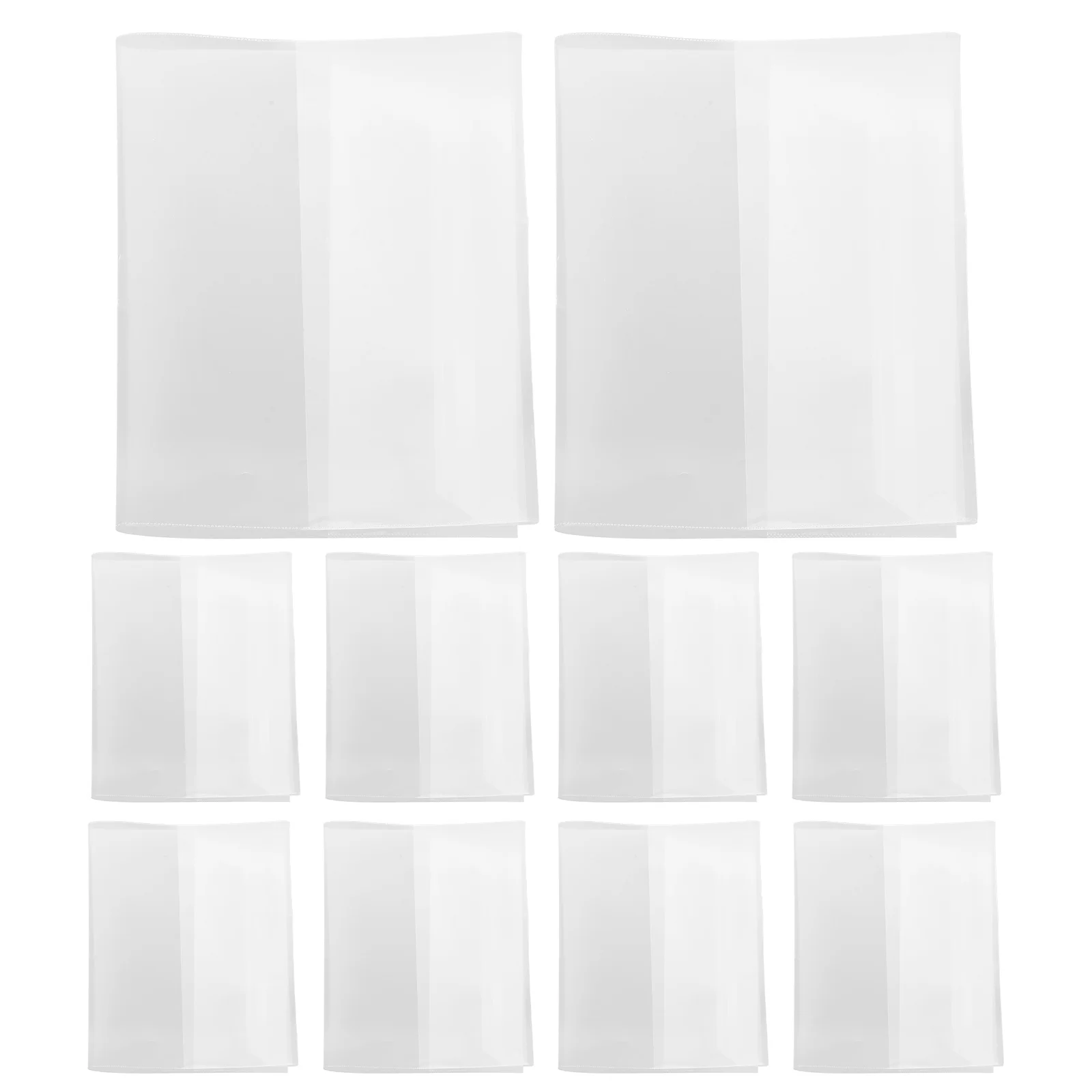 

10Pcs A5 Transparent Book Protectors Clear Waterproof Booklet Cover Durable Document Folders For Textbooks Magazines