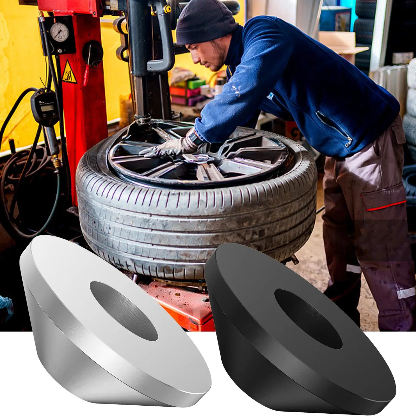 

Tire Changer Manual Wheel Balancer Centering Cone Tire Changing Tools Mounting Machine Fits Most Passenger Car Truck Caravan Or