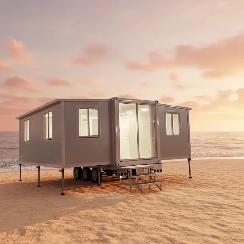 YG Customized Movable Living Expandable Home 20ft 40ft 2 3 4 Bedroom 1 Bathroom Kitchen Expandable Container House With Terrace