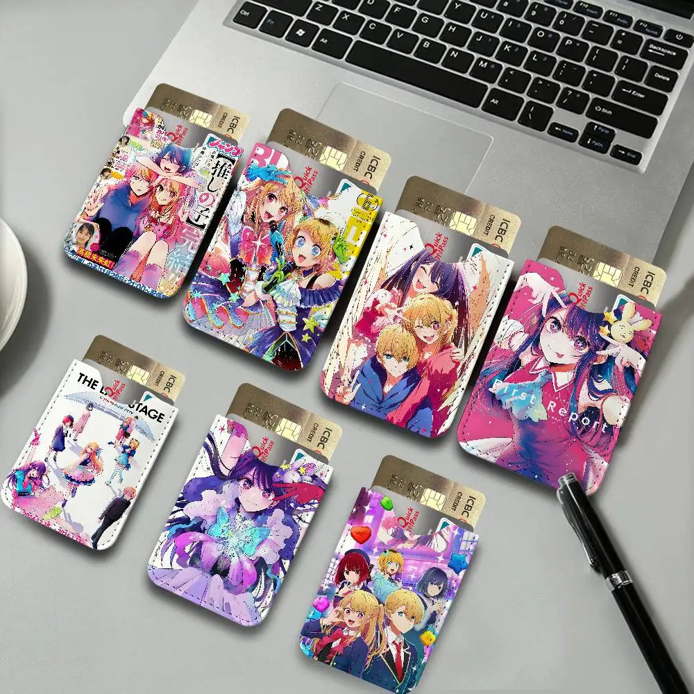 Oshi-no-Ko Anime PU Leather Card Holder Sleeve for Credit Cards,Secure/Slim Design, Travel Storage Essentials