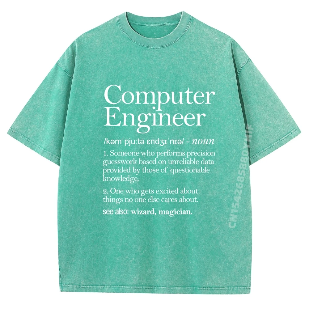 مهندس الكمبيوتر تعريف الملابس هندسة الكمبيوتر بالجملة بلايز 100 قطعة الصيف غسلها تي شيرت #3