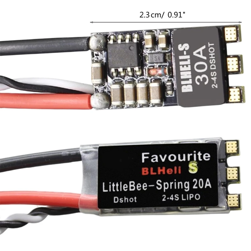 Brushless 20A/30A BLheli-S Spring Oneshot125 para drones corrida Quadcopter Controlador velocidade eletrônico sem