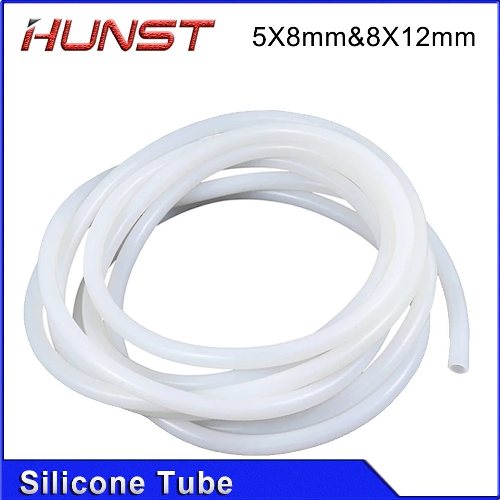 HUNST Silicone Tube 5x8mm 8x12mm Water Pipe Flexible Hose For Water Sensor & Water Pump & Water Chiller & CO2 Laser Tube.