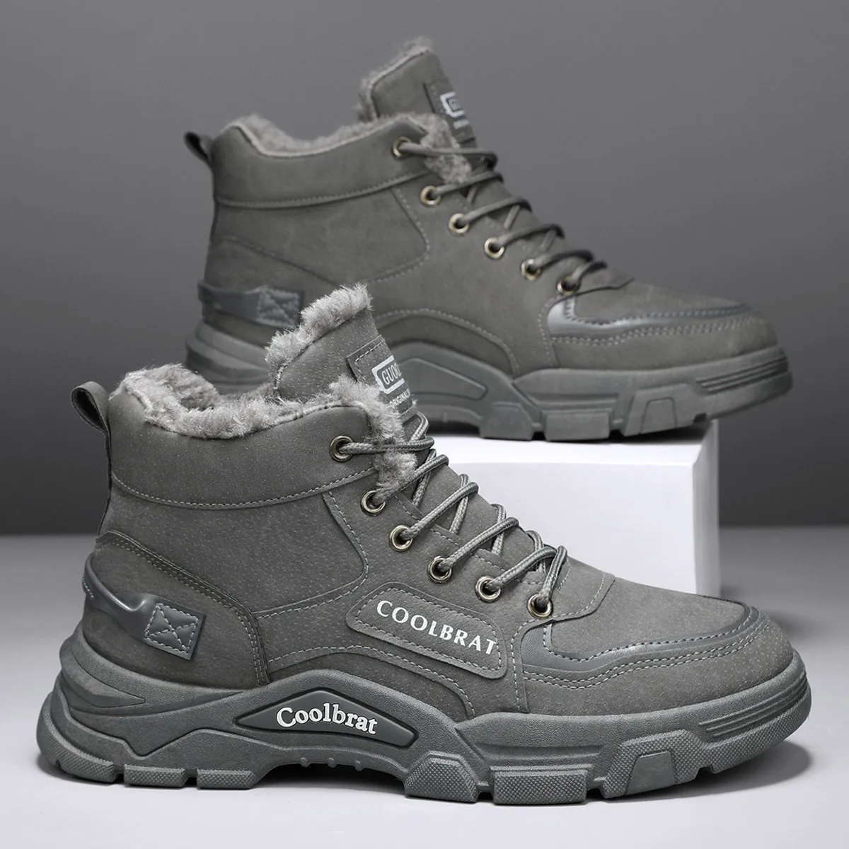 طراز جديد 2025، عصري، عصري، حذاء قطني، دافئ، مقاوم للاهتراء، مريح، بسيط