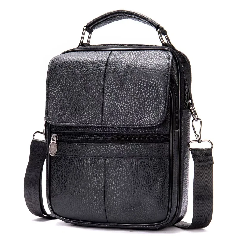 2026 Men's Genuine Leather Shoulder Bag Casual Stylish Crossbody Bag Business Travel Top-Grain Cowhide High-End Men's Handbag