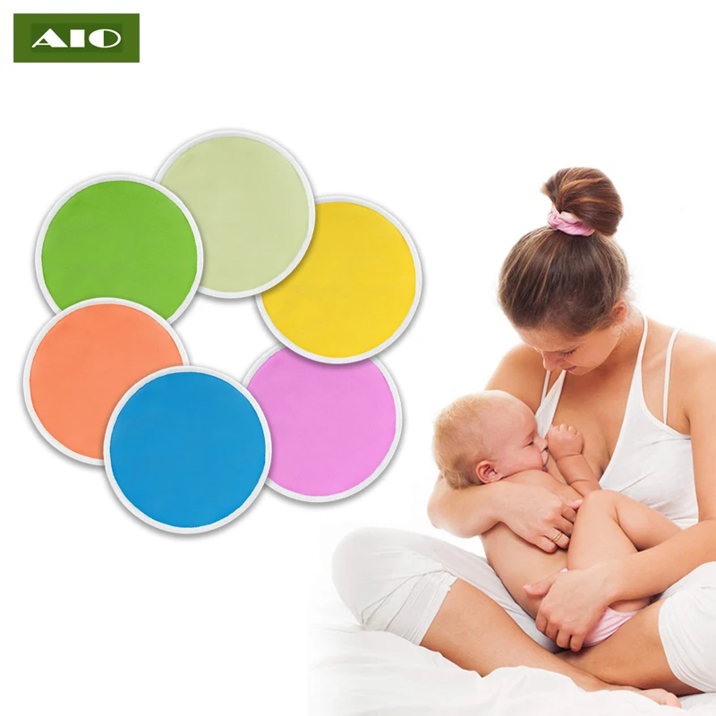 6Pcs Anti-overflow Mom Breast Cushion Breathable Bamboo Nipple Cover Nursing Pad Washable Reusable Maternity Care Feeding Mat