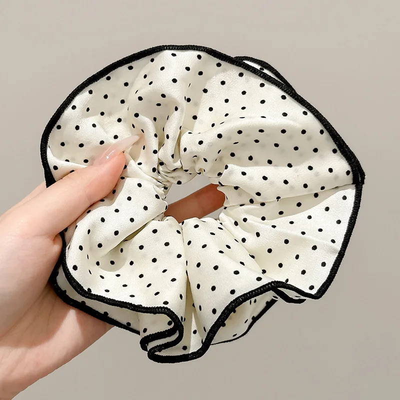 

New Style Silk Scarf with Bow, Scrunchie, High-End Square Scarf Hair Accessory, Korean Style Light Luxury Hair Tie, Wholesale