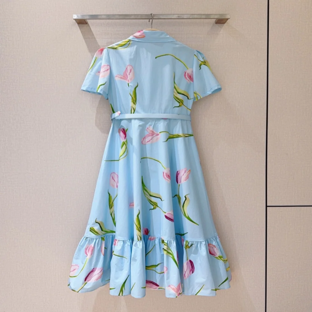 Women Casual Sundress Summer Fresh Elegant Slim Dress