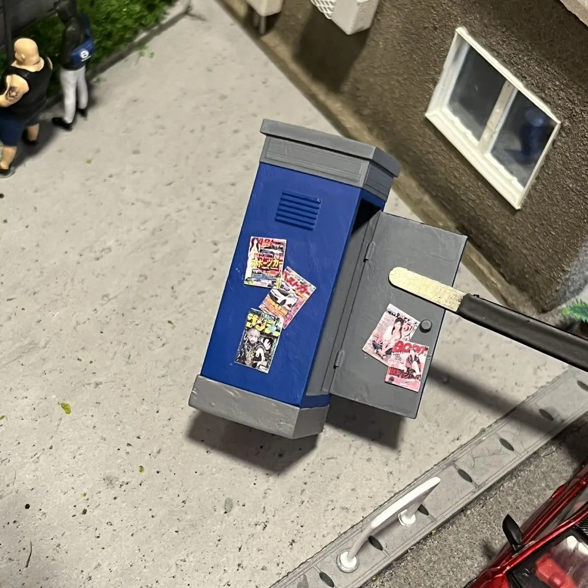 樹脂製ポータブルトイレ 公衆トイレ 1:64 モデルフィギュア ミニチュア サンドテーブル ディオラマ