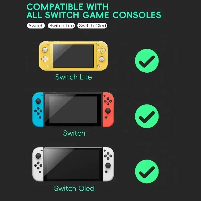 DATA FROG 2PCS Tempered Glass Screen Protector for Switch / Switch OLED / Switch Lite