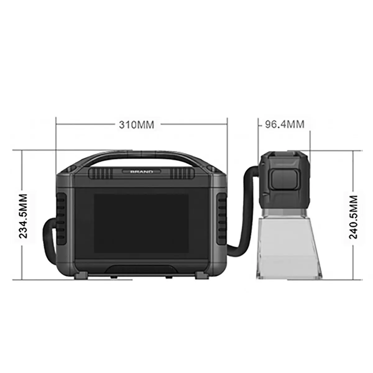 With battery touchscreens Handheld Protective cover 20W 30W 50W Fiber laser marking machine metal plastic engraver