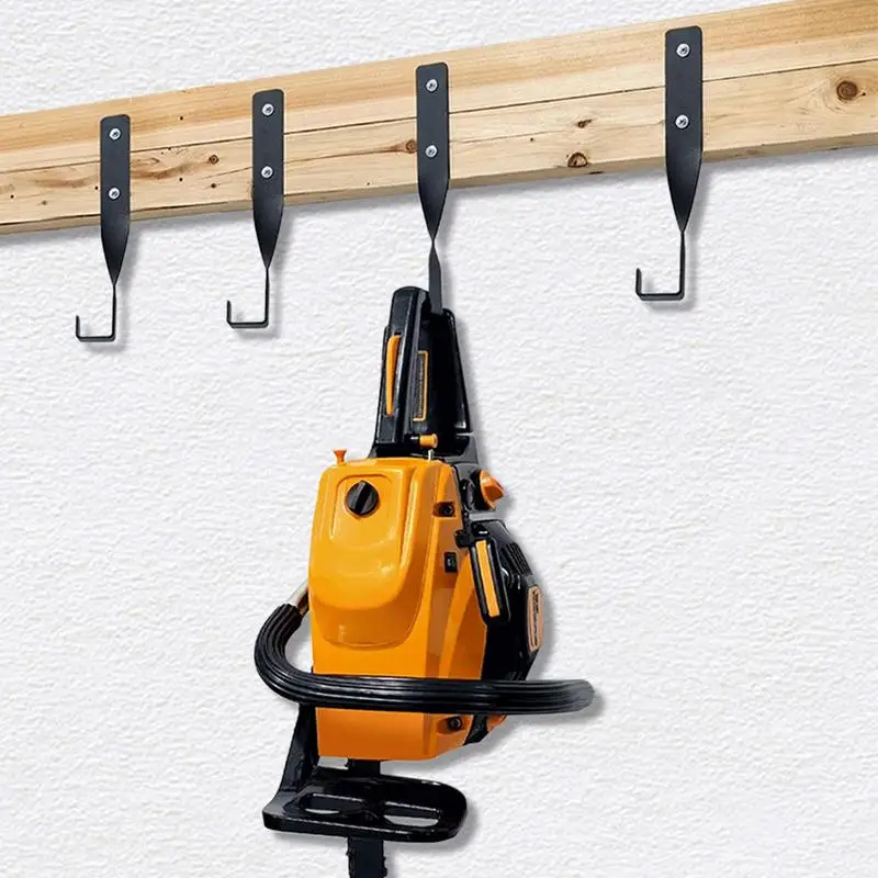 Weedeater Rack Heavy Duty Chain Saw Storage Rack Wall Mounted 2pcs Garage Storage Hooks Multi-Function Chainsaw Wall Hanger