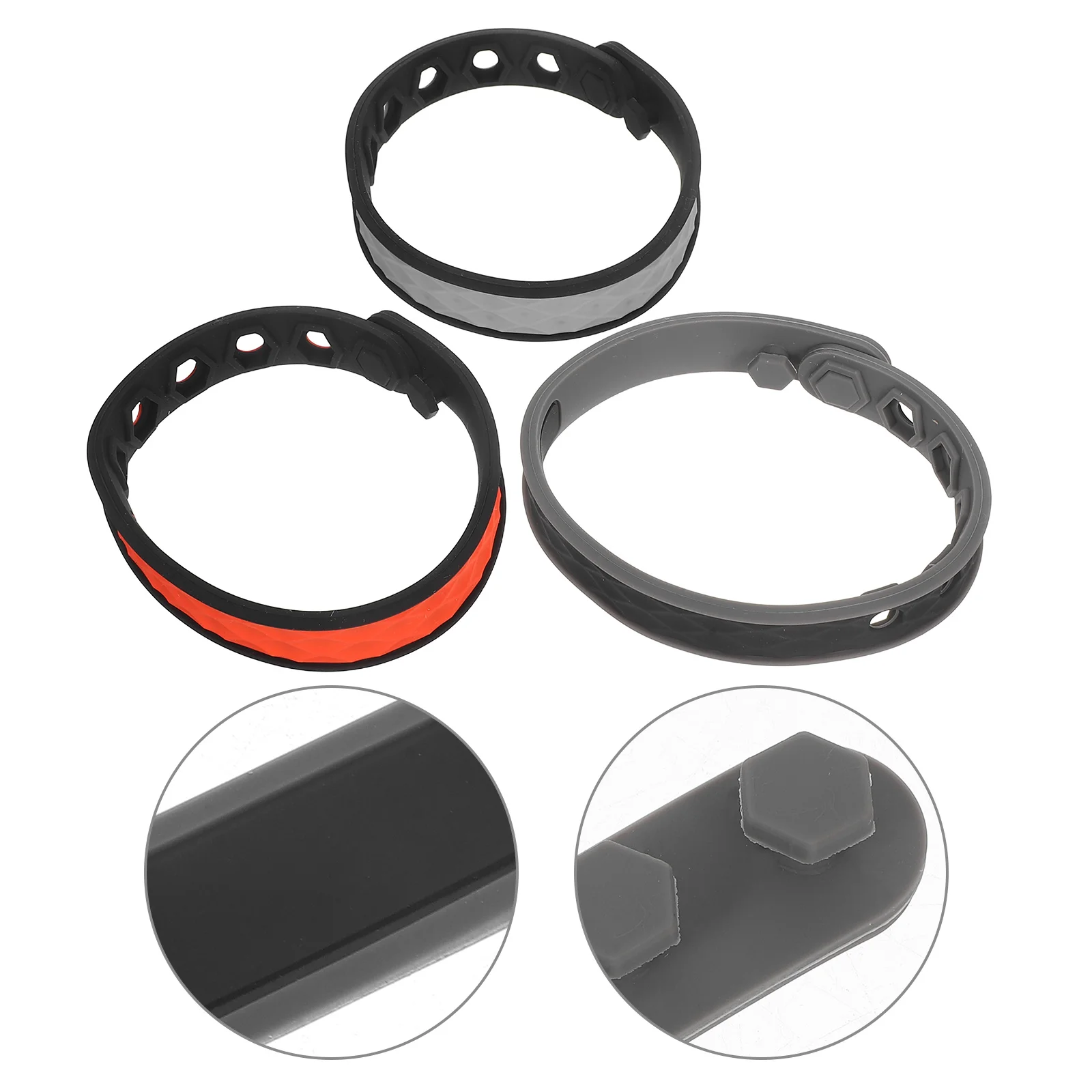 

3Pcs Silicone Anti-Static Wristband Stylish Sports Bracelet Elastic Unisex Bangle for Daily Wear Running Hand Decor