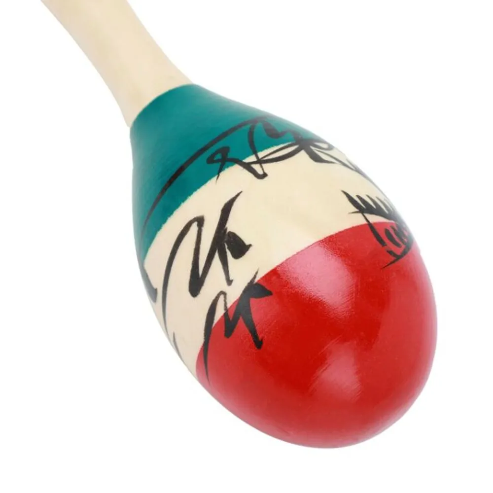 1 Pair Adult Wood Maracas Colourful Wooden Tropical Party Percussion Shakers High Quality Ethnic Hand Percussion Instrument