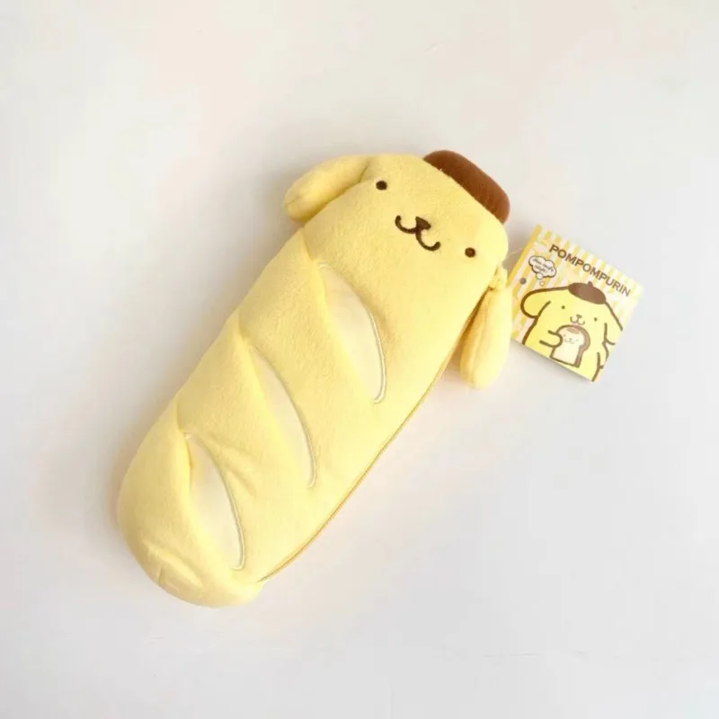 

Cute Sanrio Pompom Purin new creative cartoon bread shape personalized pencil bag stationery storage box for boys and girls