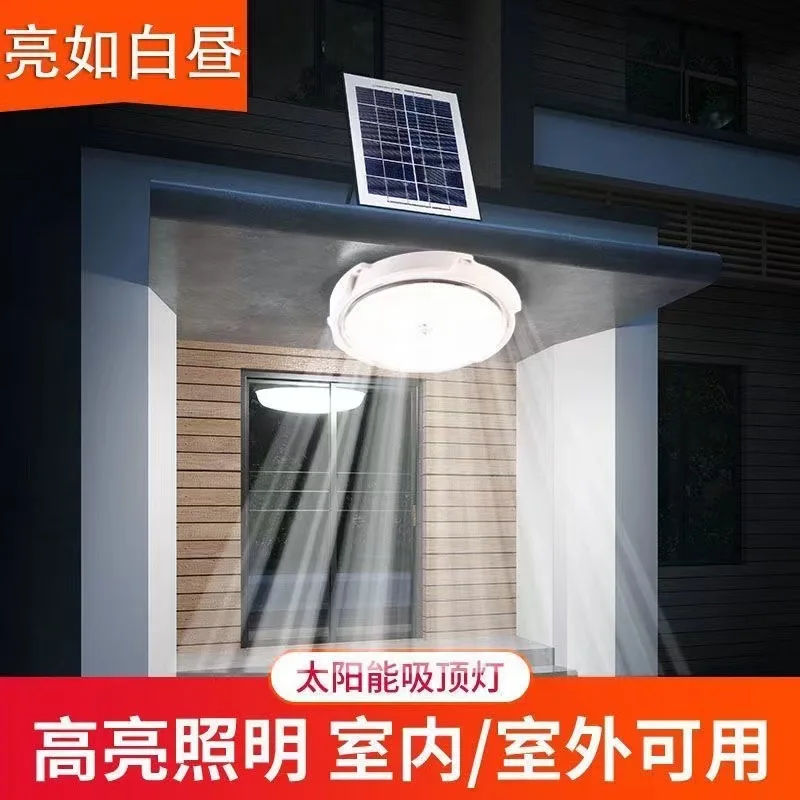 Luz Solar colgante de techo para interiores y exteriores, lámpara de energía Solar de 500/60W, LED con línea de luz de pasillo para decoración de