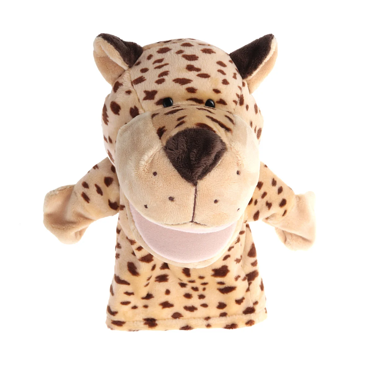 Marioneta de mano leopardo textura suave educativo interactivo narración juego imaginativo mejora la comunicación para niños