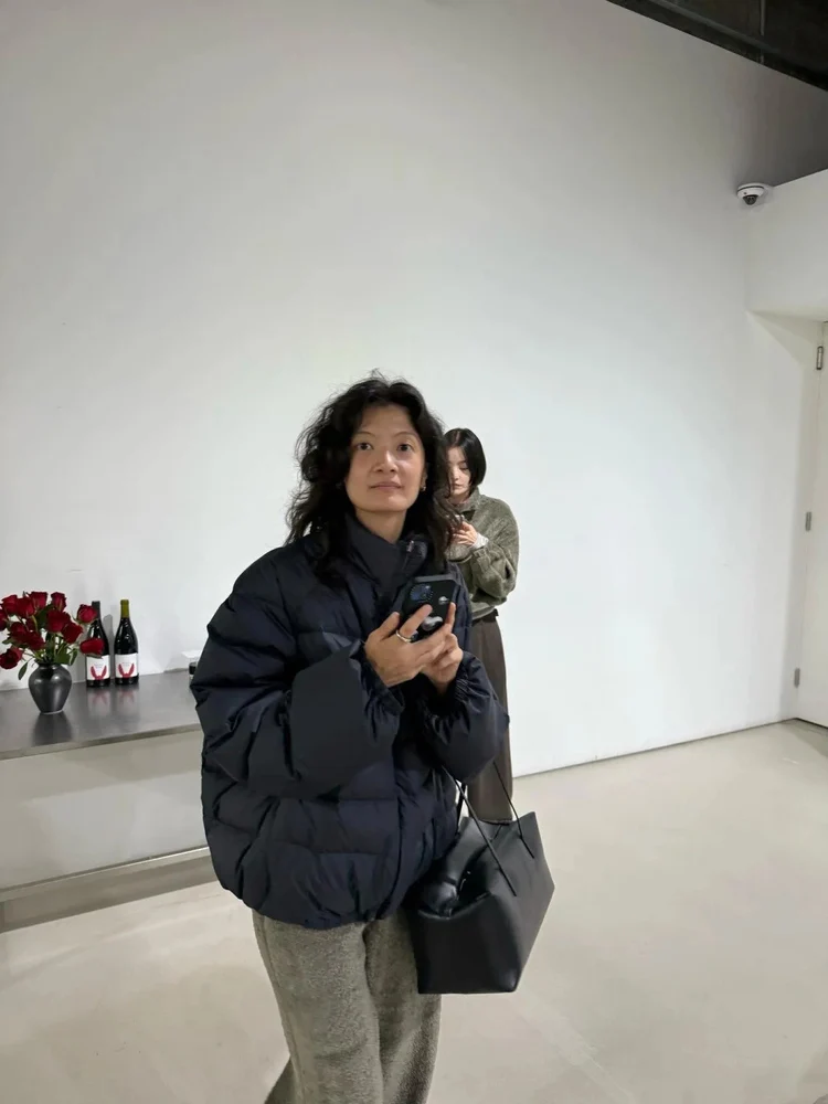 Lekka kurtka puchowa z wysokim kołnierzem, luźny krój, męska, codzienna, idealna do dojazdów do pracy, ciepła kurtka puchowa dla kobiet i mężczyzn.