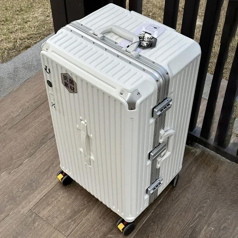 Valise à Roulettes de Grande Capacité pour Homme et Femme, Cadre en Aluminium, Boîte d'Embarquement, GT, 22, 24, 26, 28, 30 Pouces