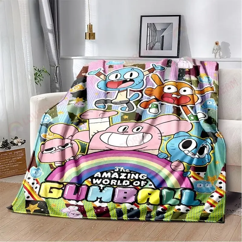 3d Print The Amazing World Blanket For Sofa Bed Travel Gumball Blanket Super Soft Cartoon Blanket Couch Sofa Bed Birthday Gift