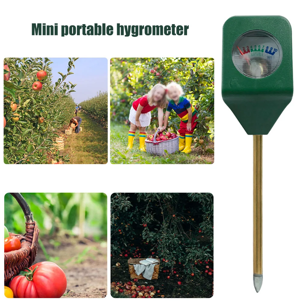 Hygrometer Tester Soil Moisture Sensor For Flower Plant Soil Moisture Green Metal Portable Convenient New Practical