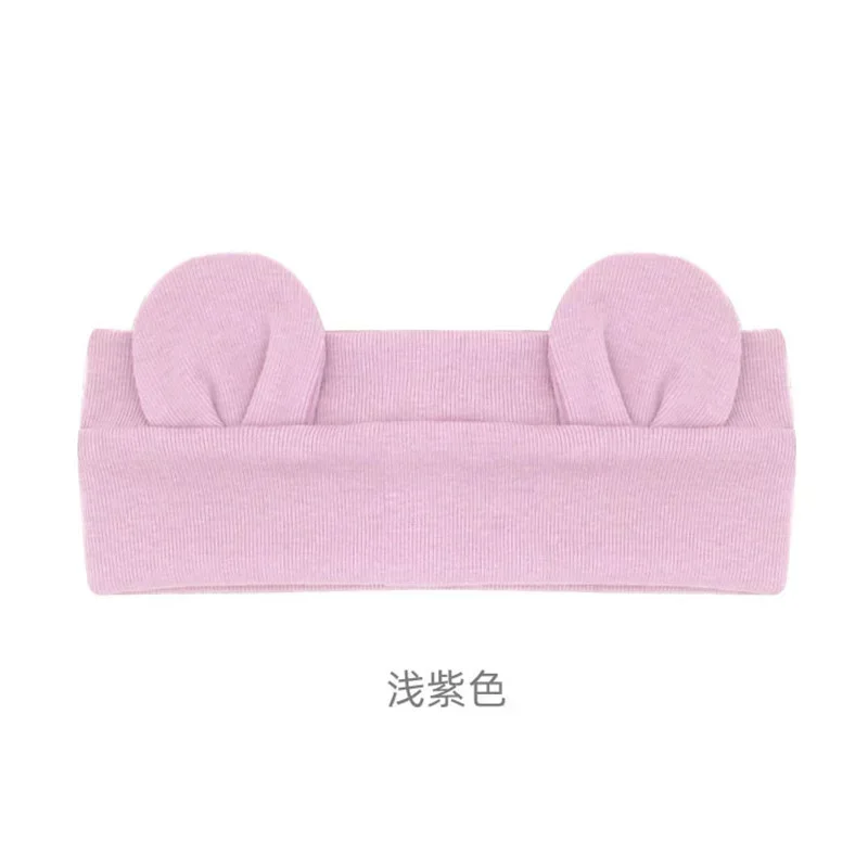 Fashion Bear Ear Hair Girls Headbands Cute Baby Elastic Hair Band for Children Solid Turban Kids Hair Accessories