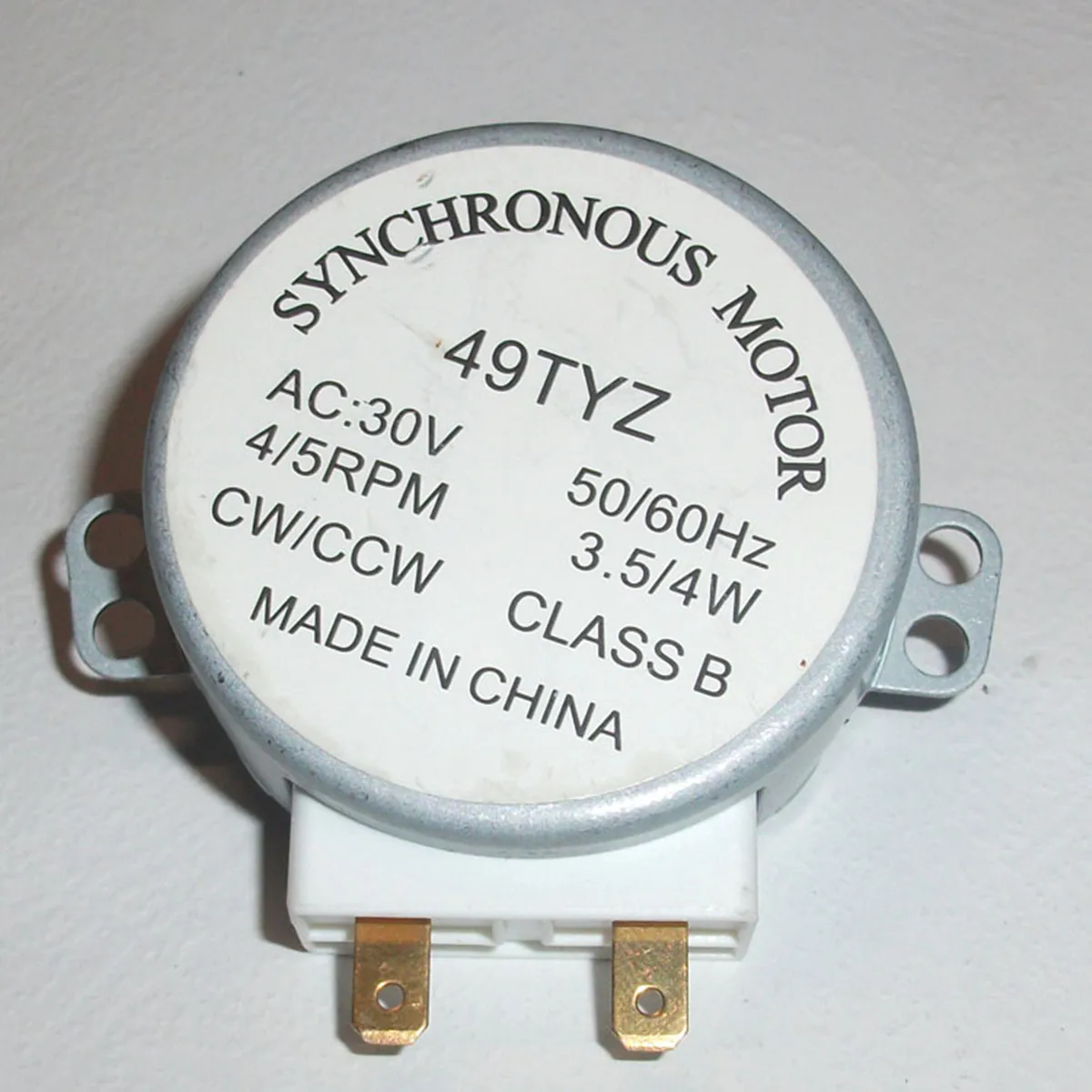 49TYZ 3.5/4W 4/5 5/6RPM AC 21V/30V/220V 50/60Hz Synchronous Motor for Microwave Oven