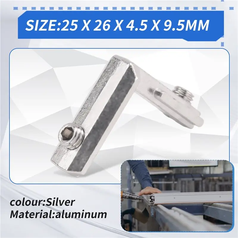 

Fresh 20Pcs T Slot L-Shape Interior Inside Corner Connector Joint Bracket For Aluminum Extrusion Profile 2020 Series Slot 6Mm