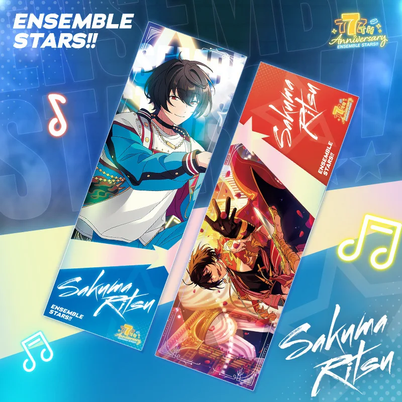 Ensemble Stars Anime Figures Sakuma Ritsu Sena Izumi Akehoshi Subaru Exquisite Laser Ticket Toy Bookmark Fans Christmas Gift