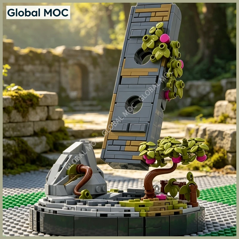 Ancient Ruins Forgotten Lands MOC Building Blocks Vintage Wasteland Landscape Diorama DIY Assembly Brick Decor